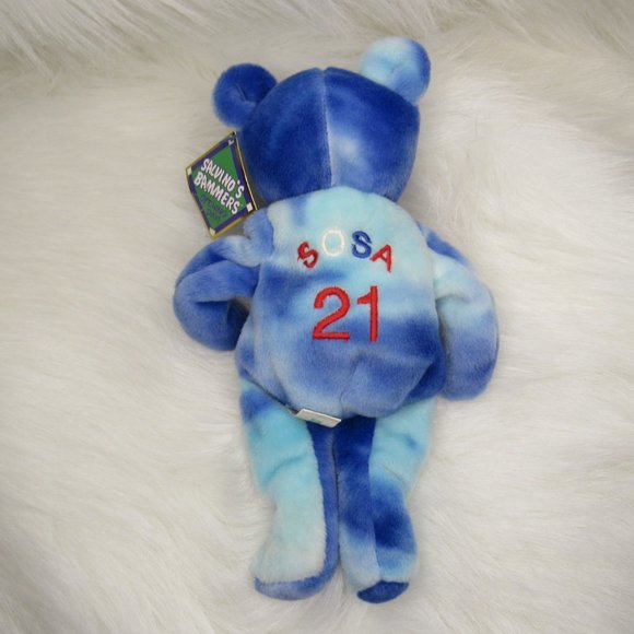 Salvino's Bammers Opening Day Sammy Sosa #21 Blue Beanie Bear - Picture 11 of 11